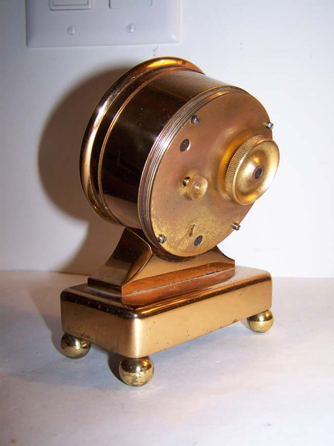 A Fine Diminutive Antique Chelsea Desk Clock in 'Rose' Bronze with 3" Dial made in 1922 — image 4